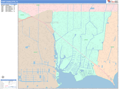 Port Charlotte Digital Map Color Cast Style